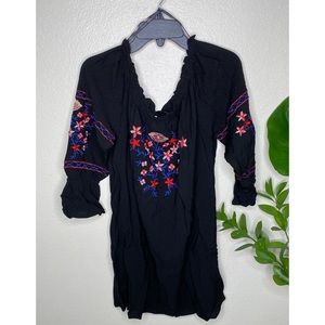 Embroidered Off Shoulder Dress